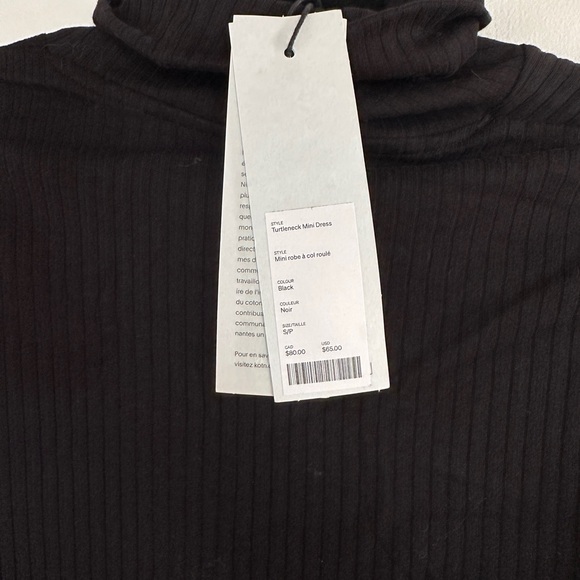 Elegant Black Turtleneck Dress - Picture 5 of 5